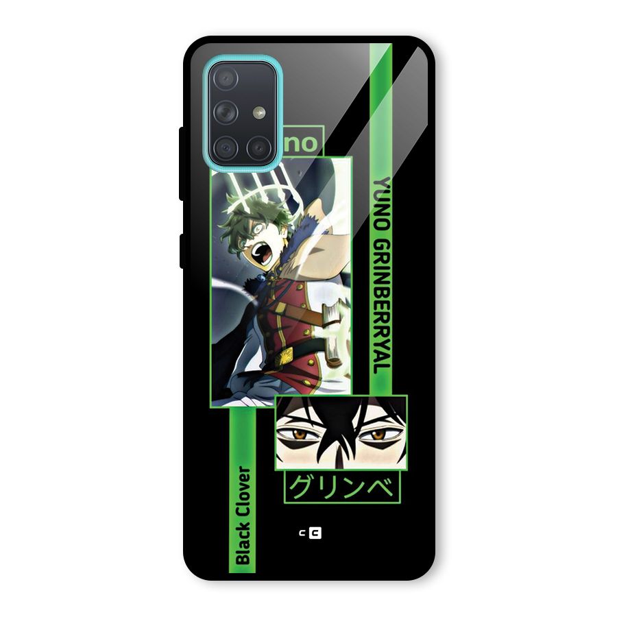 Yuno Black Clover Glass Back Case for Galaxy A71