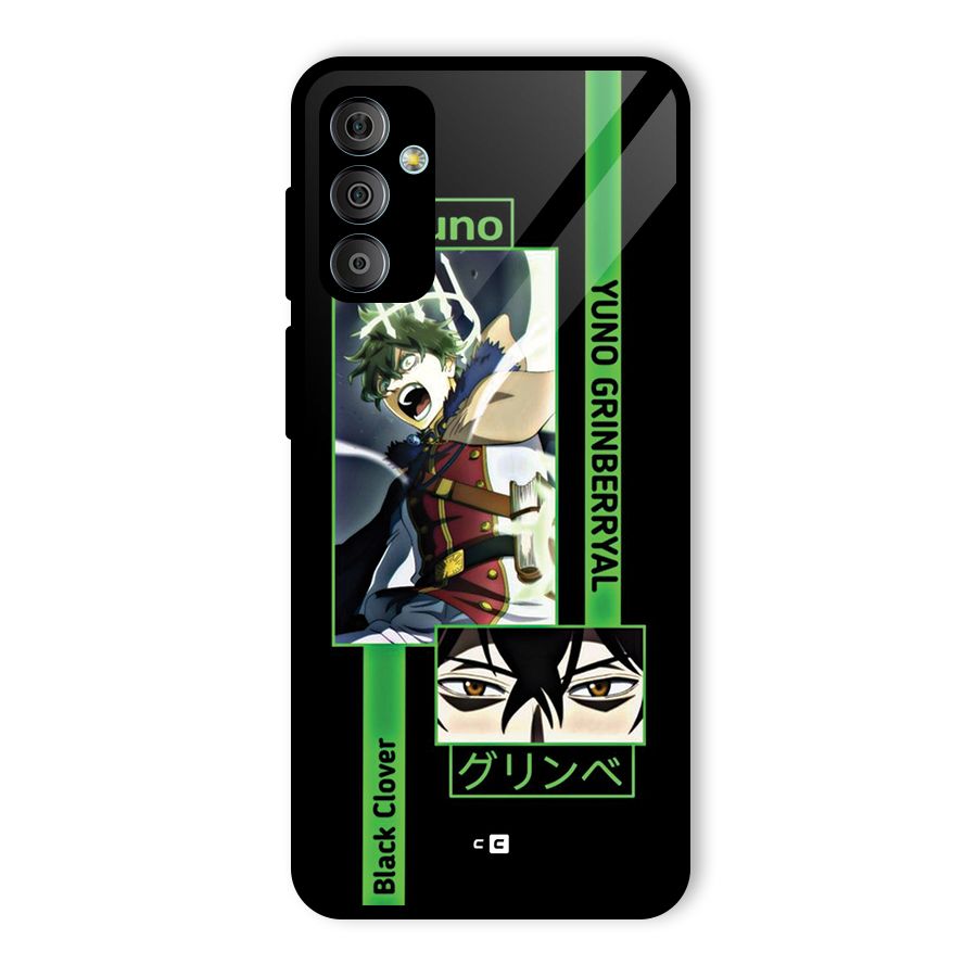 Yuno Black Clover Glass Back Case for Galaxy F23