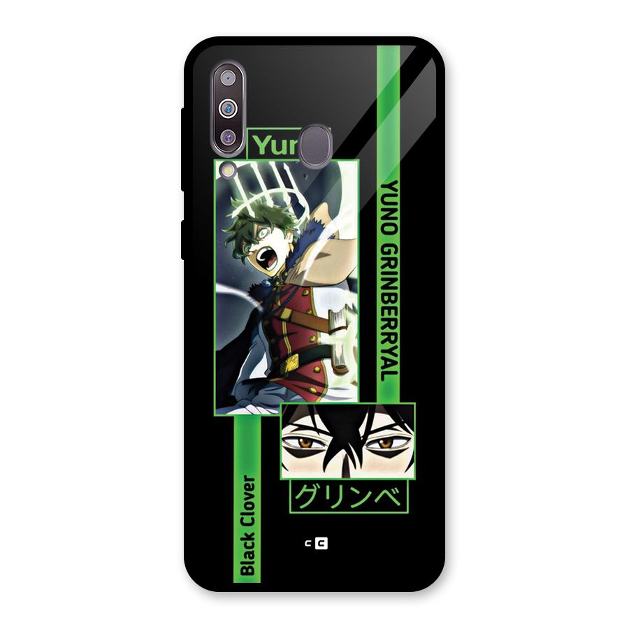 Yuno Black Clover Glass Back Case for Galaxy M30