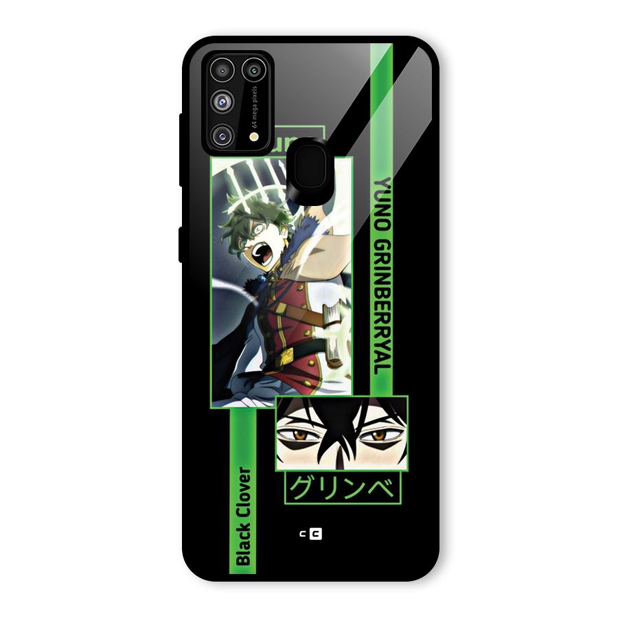 Yuno Black Clover Glass Back Case for Galaxy M31