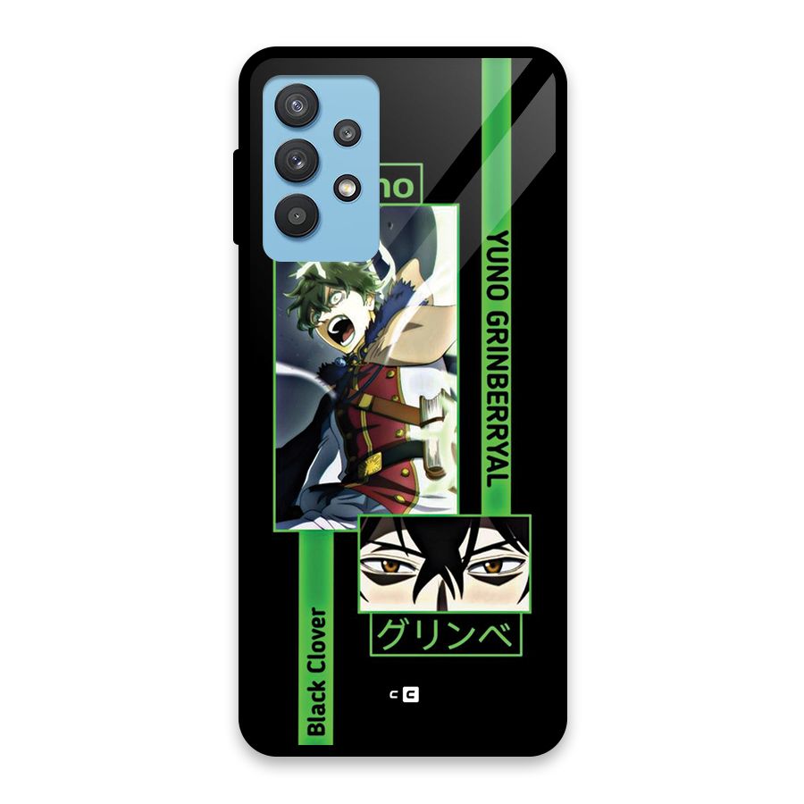 Yuno Black Clover Glass Back Case for Galaxy M32 5G