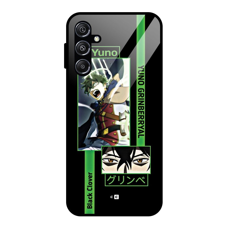 Yuno Black Clover Glass Back Case for Galaxy M34 5G