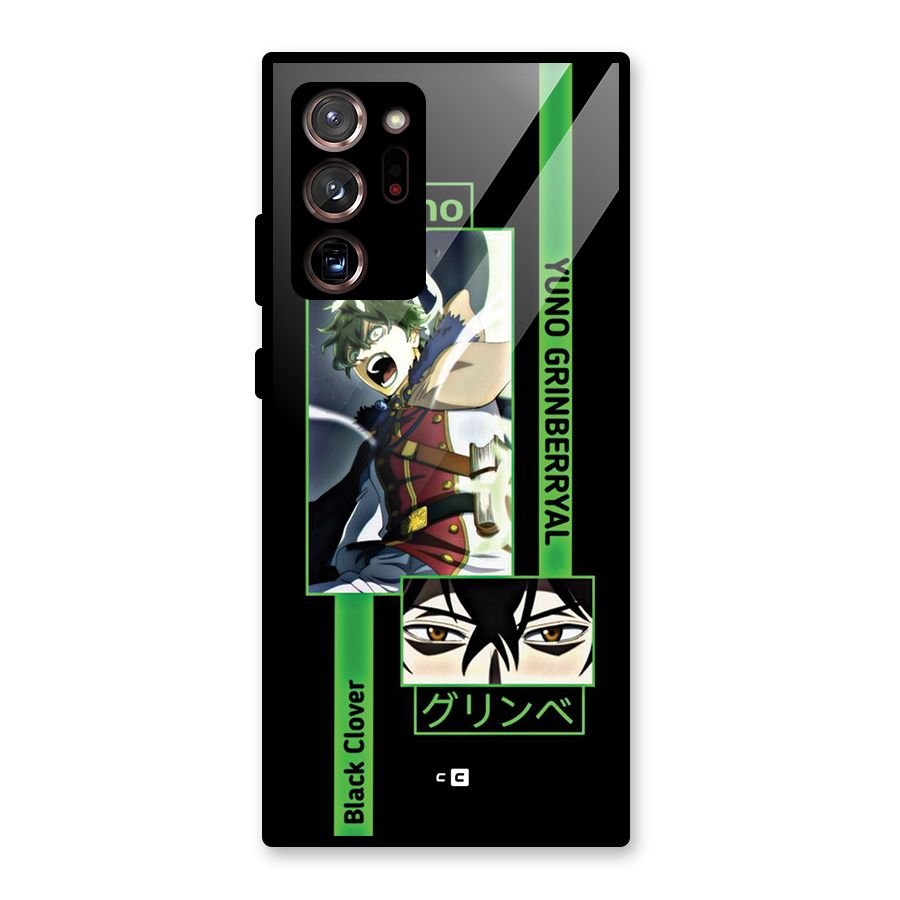 Yuno Black Clover Glass Back Case for Galaxy Note 20 Ultra