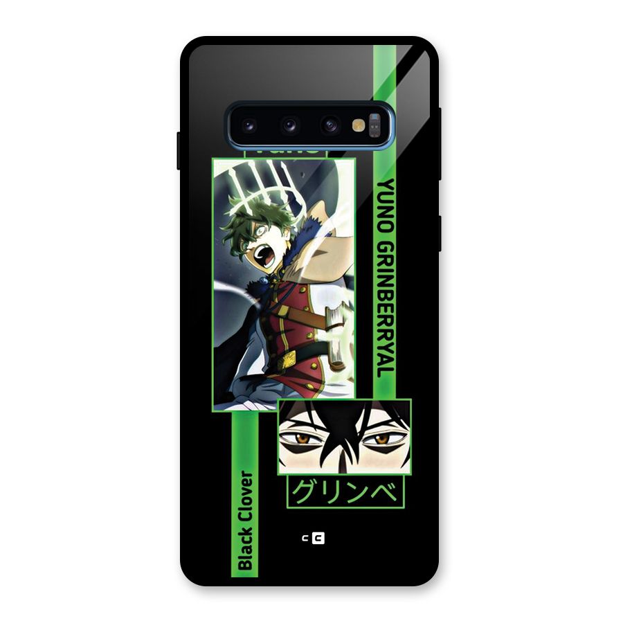 Yuno Black Clover Glass Back Case for Galaxy S10