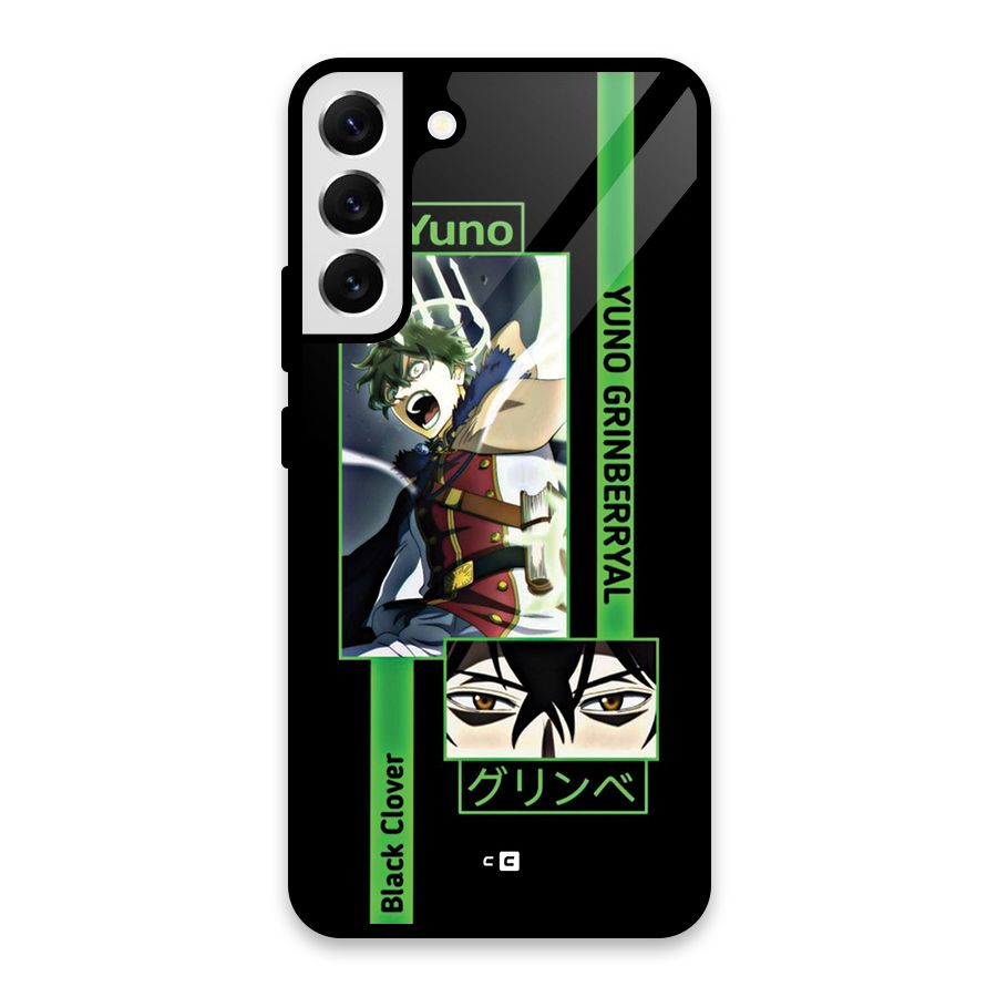 Yuno Black Clover Glass Back Case for Galaxy S22 Plus 5G