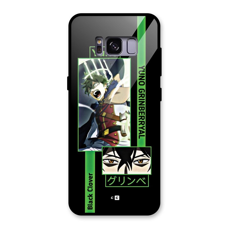 Yuno Black Clover Glass Back Case for Galaxy S8