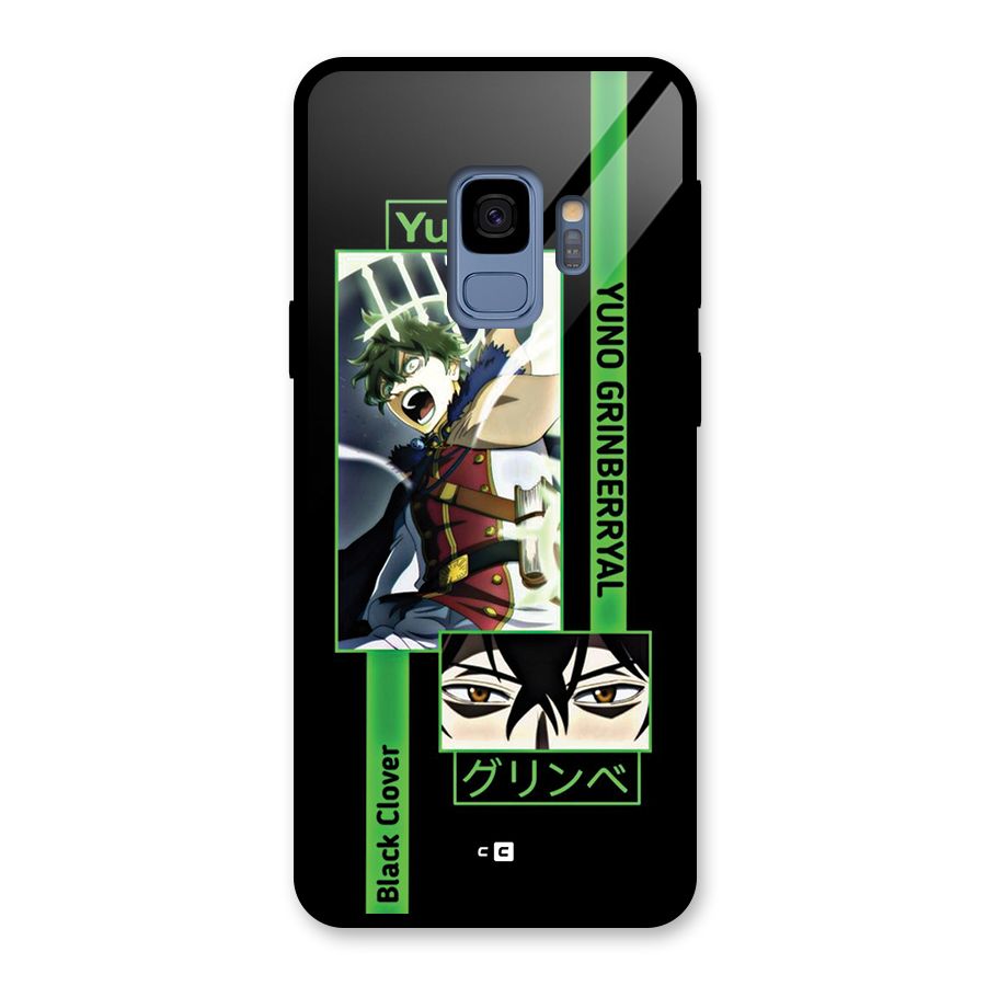 Yuno Black Clover Glass Back Case for Galaxy S9