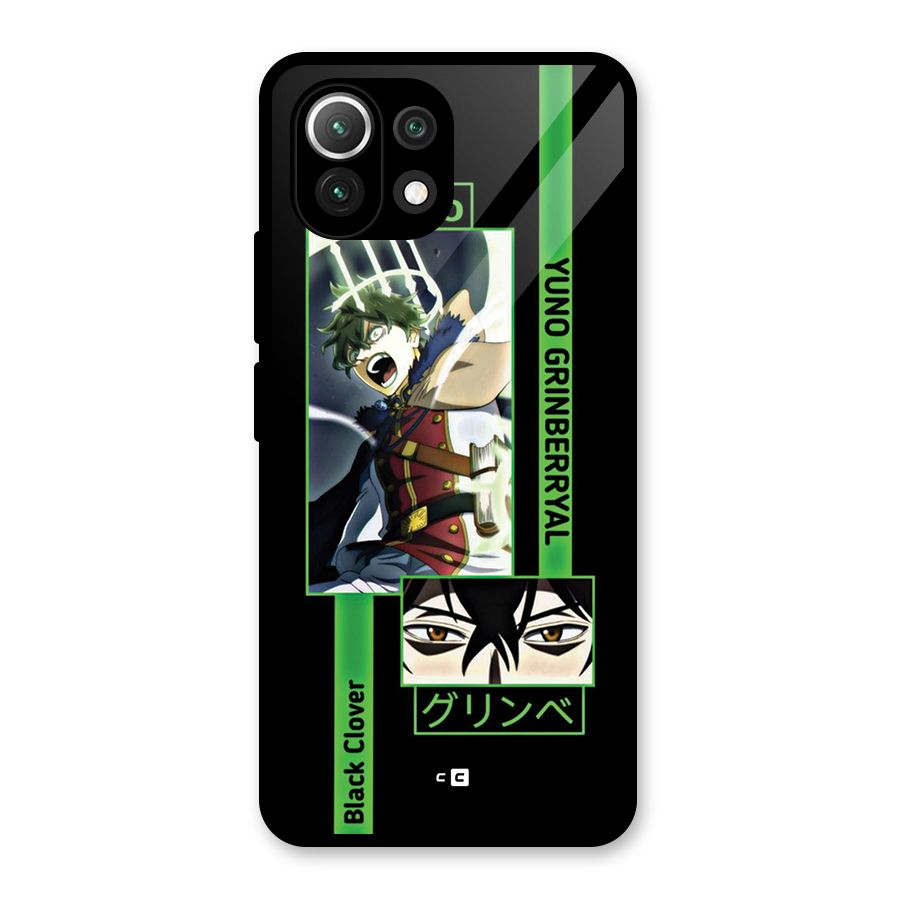 Yuno Black Clover Glass Back Case for Mi 11 Lite