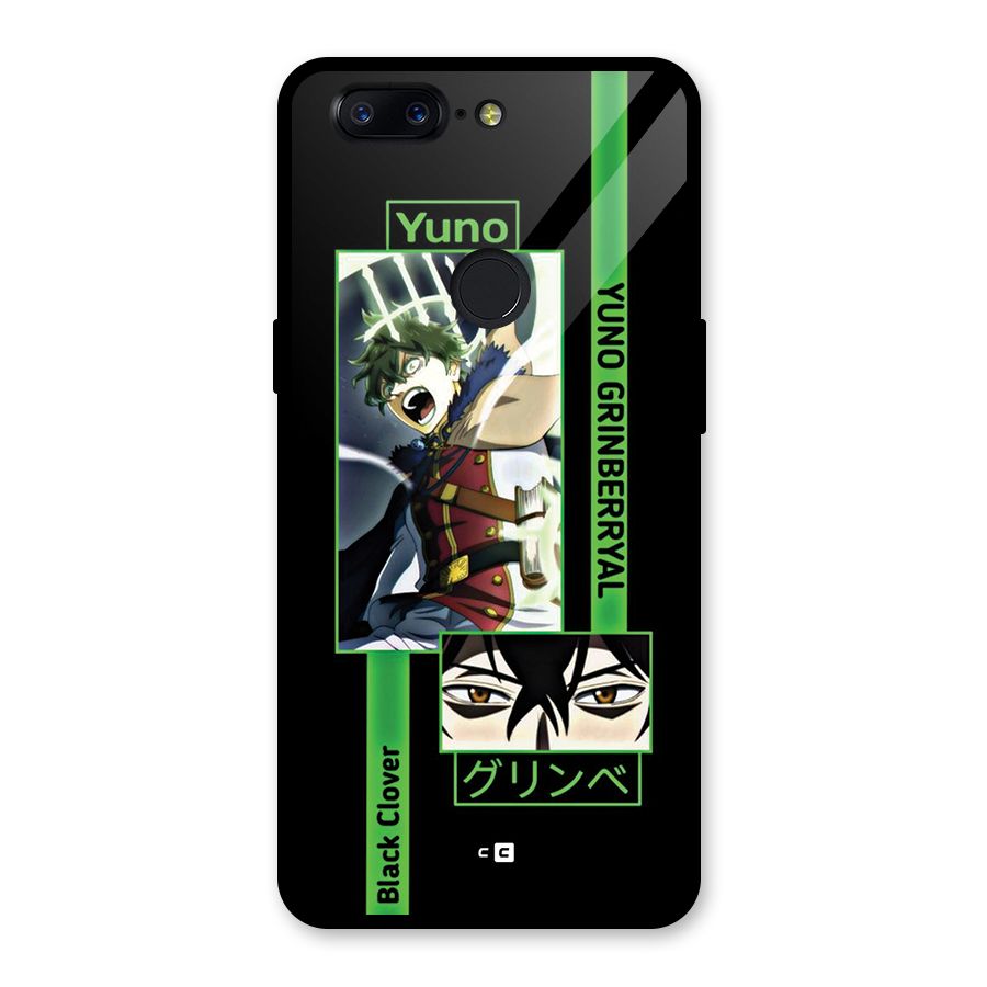 Yuno Black Clover Glass Back Case for OnePlus 5T