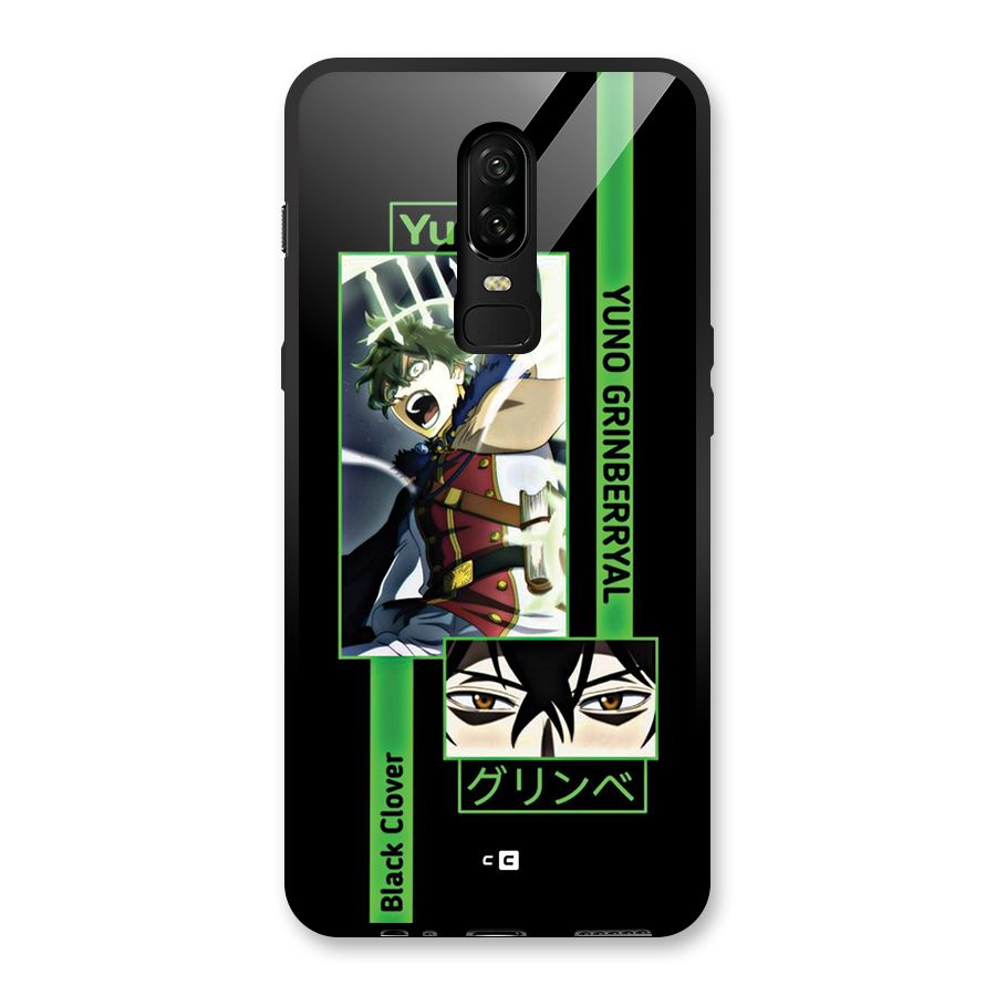 Yuno Black Clover Glass Back Case for OnePlus 6