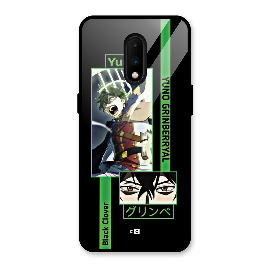 Yuno Black Clover Glass Back Case for OnePlus 7
