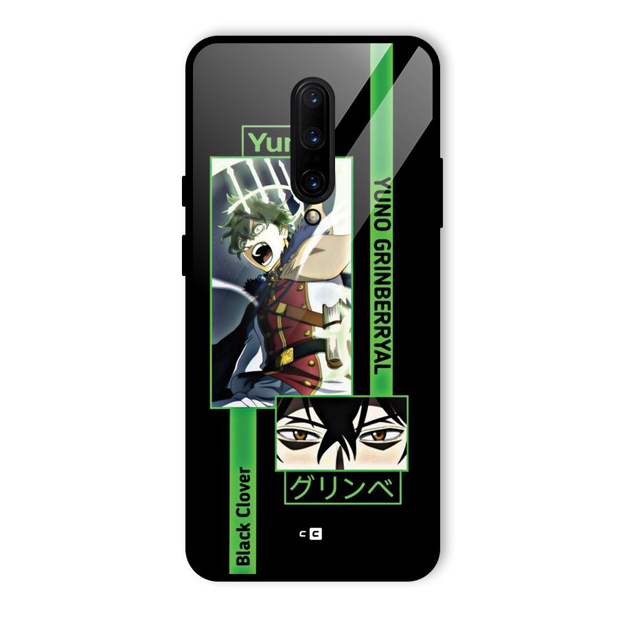 Yuno Black Clover Glass Back Case for OnePlus 7 Pro