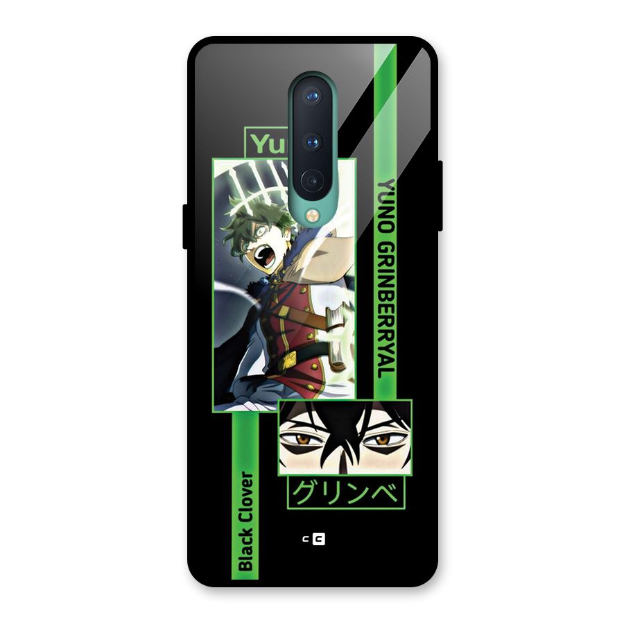 Yuno Black Clover Glass Back Case for OnePlus 8