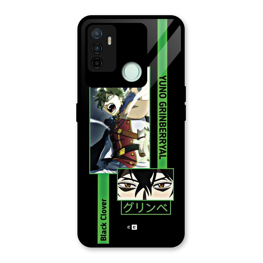 Yuno Black Clover Glass Back Case for Oppo A53
