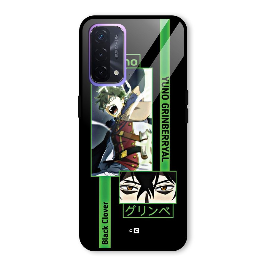 Yuno Black Clover Glass Back Case for Oppo A74 5G