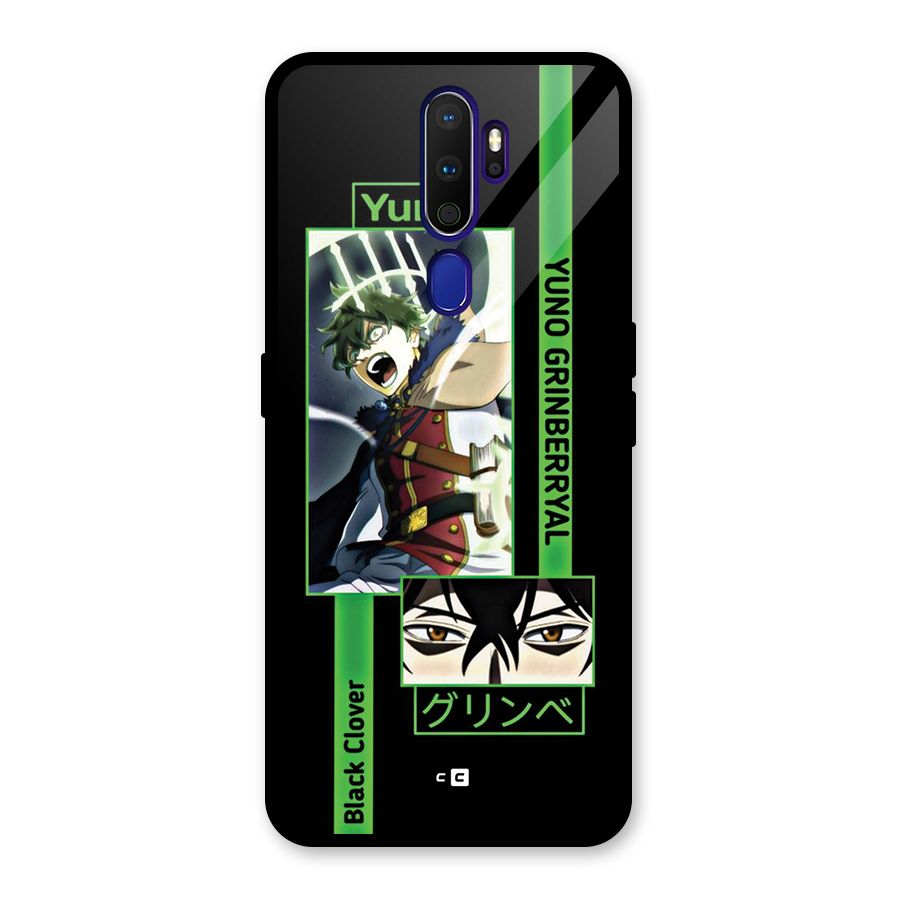 Yuno Black Clover Glass Back Case for Oppo A9 (2020)