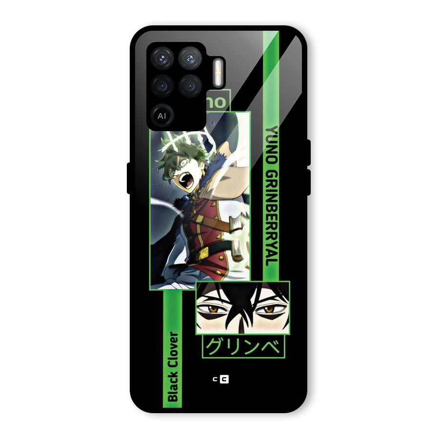 Yuno Black Clover Glass Back Case for Oppo F19 Pro