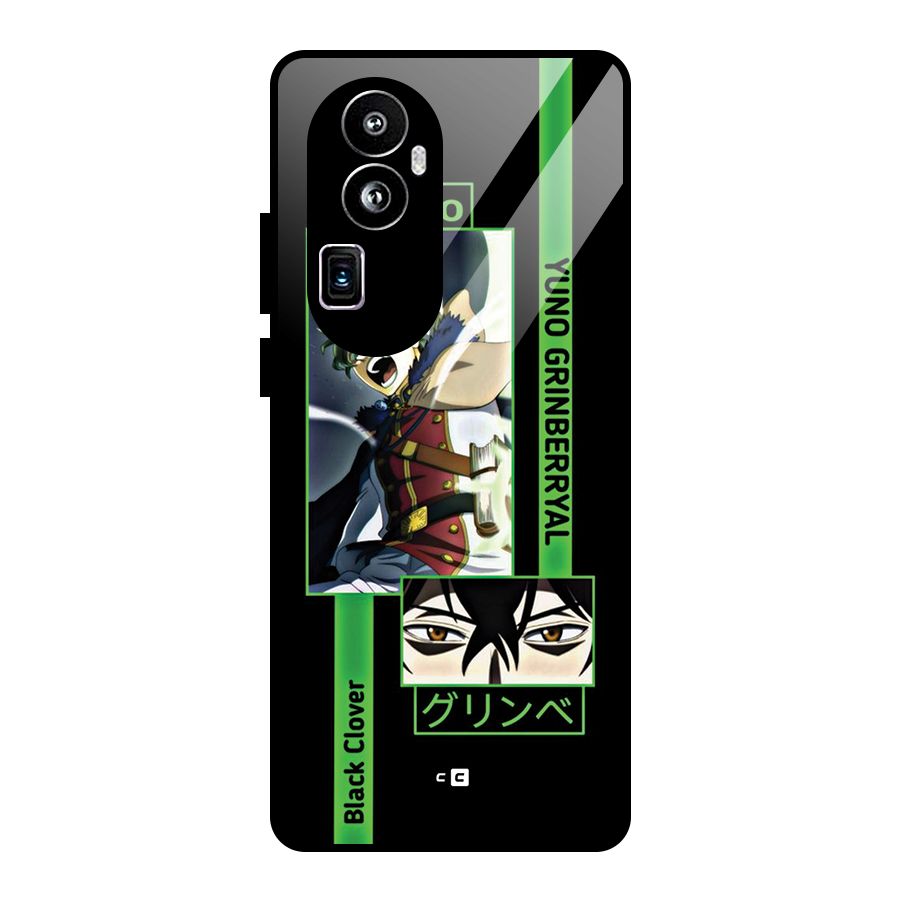 Yuno Black Clover Glass Back Case for Oppo Reno10 Pro Plus