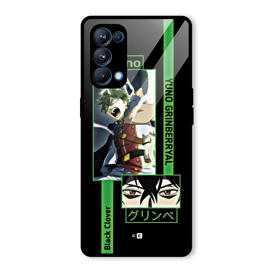 Yuno Black Clover Glass Back Case for Oppo Reno5 Pro 5G