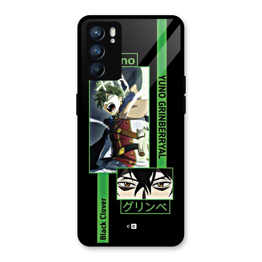 Yuno Black Clover Glass Back Case for Oppo Reno6 5G