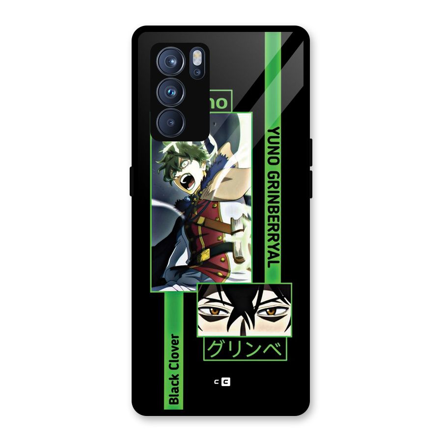 Yuno Black Clover Glass Back Case for Oppo Reno6 Pro 5G