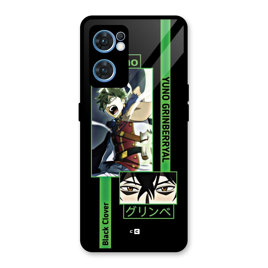 Yuno Black Clover Glass Back Case for Oppo Reno7 5G
