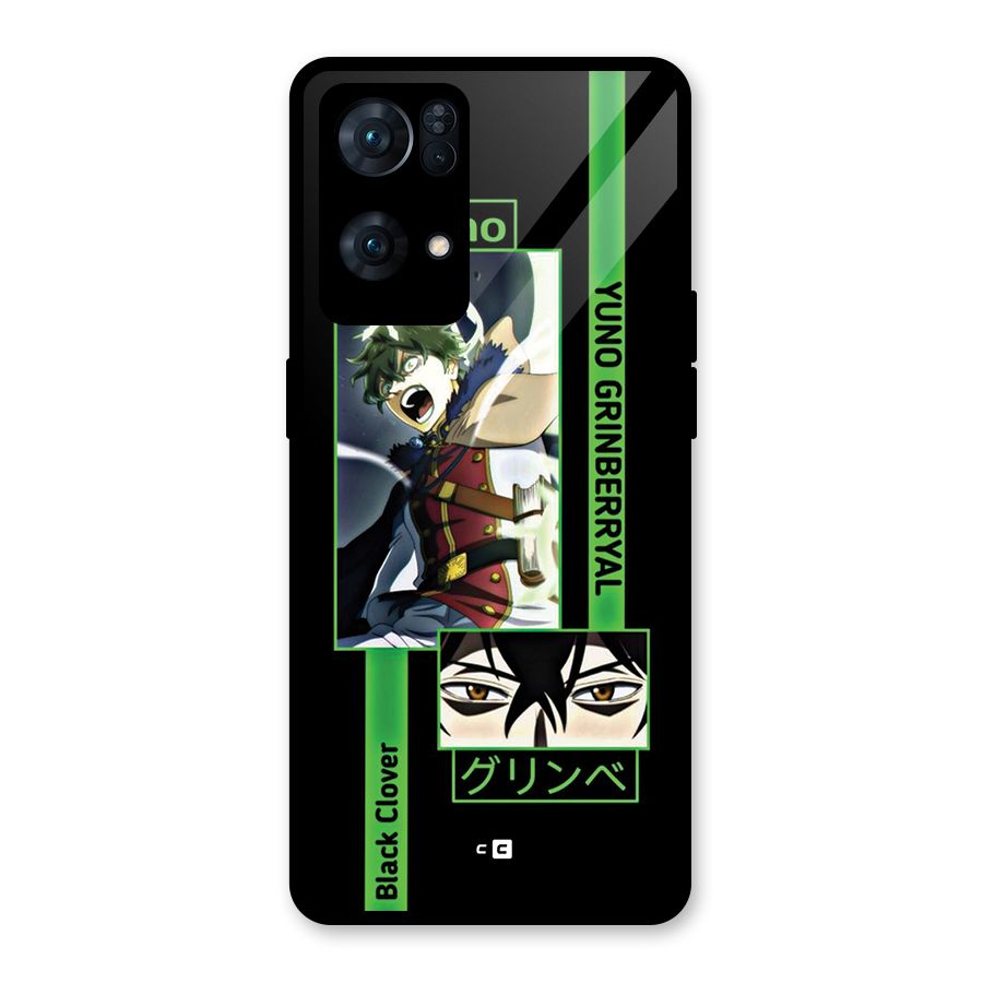 Yuno Black Clover Glass Back Case for Oppo Reno7 Pro 5G