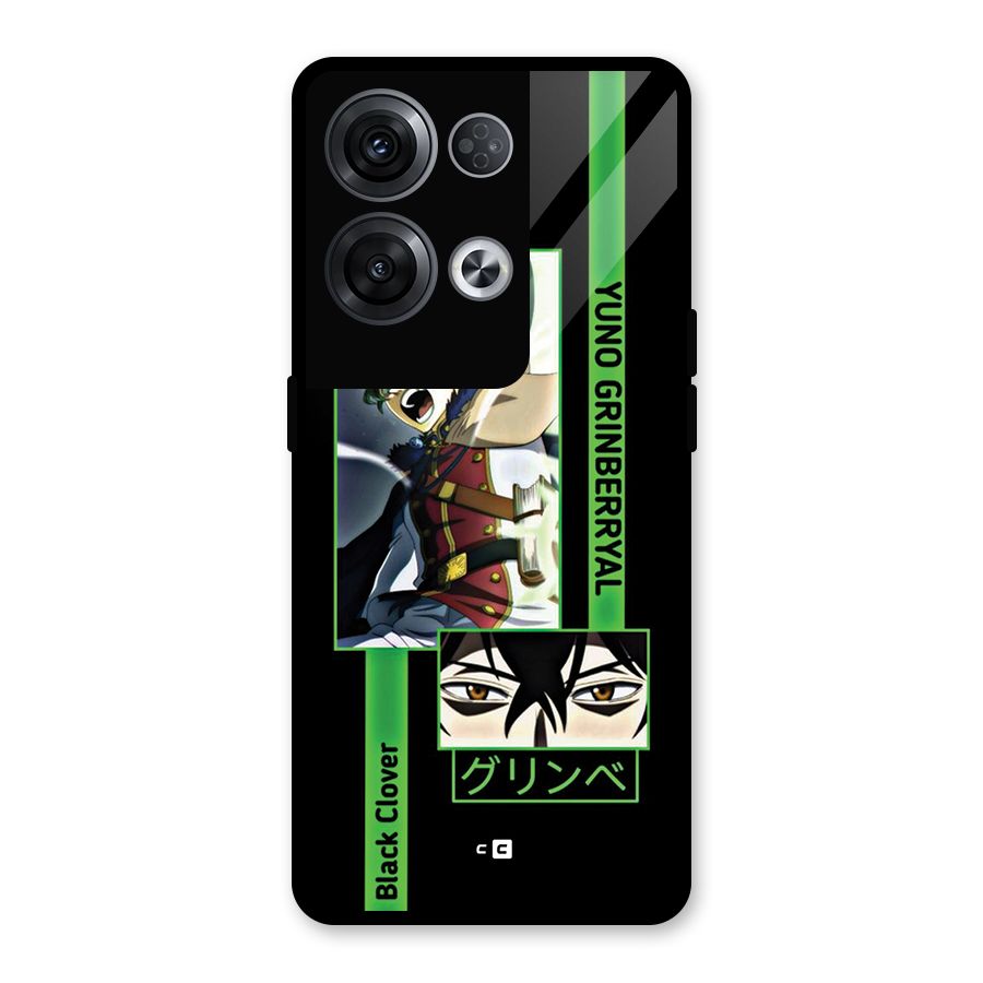 Yuno Black Clover Glass Back Case for Oppo Reno8 Pro 5G