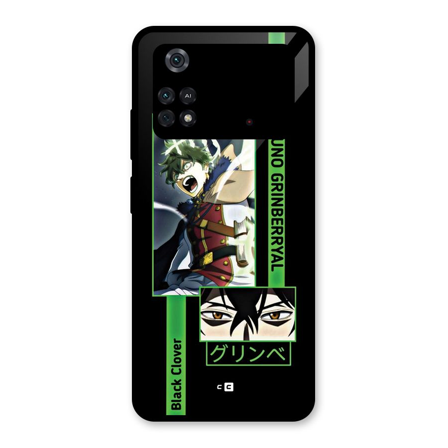 Yuno Black Clover Glass Back Case for Poco M4 Pro 4G
