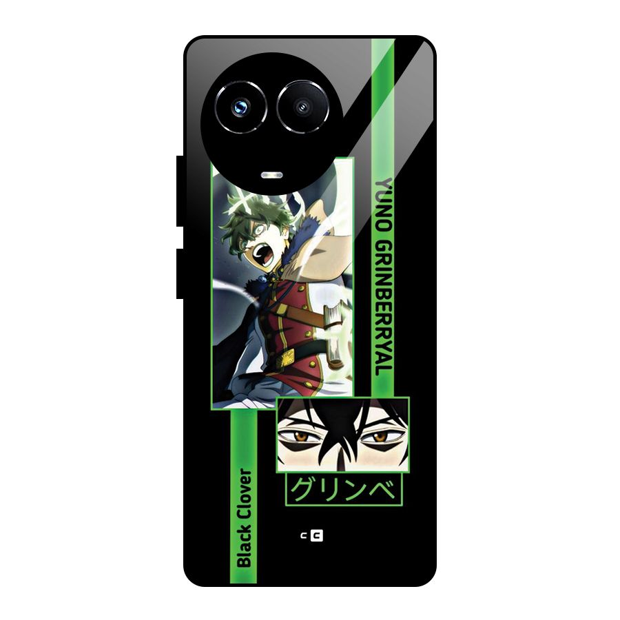 Yuno Black Clover Glass Back Case for Realme 11X