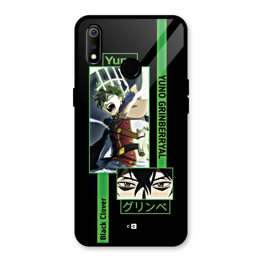Yuno Black Clover Glass Back Case for Realme 3i