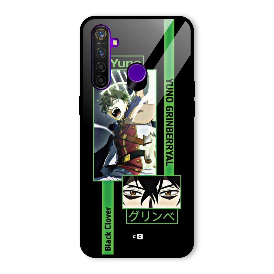 Yuno Black Clover Glass Back Case for Realme 5 Pro