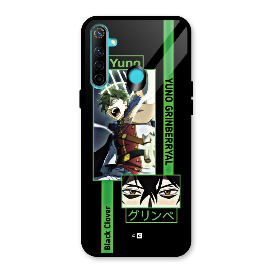 Yuno Black Clover Glass Back Case for Realme 5i
