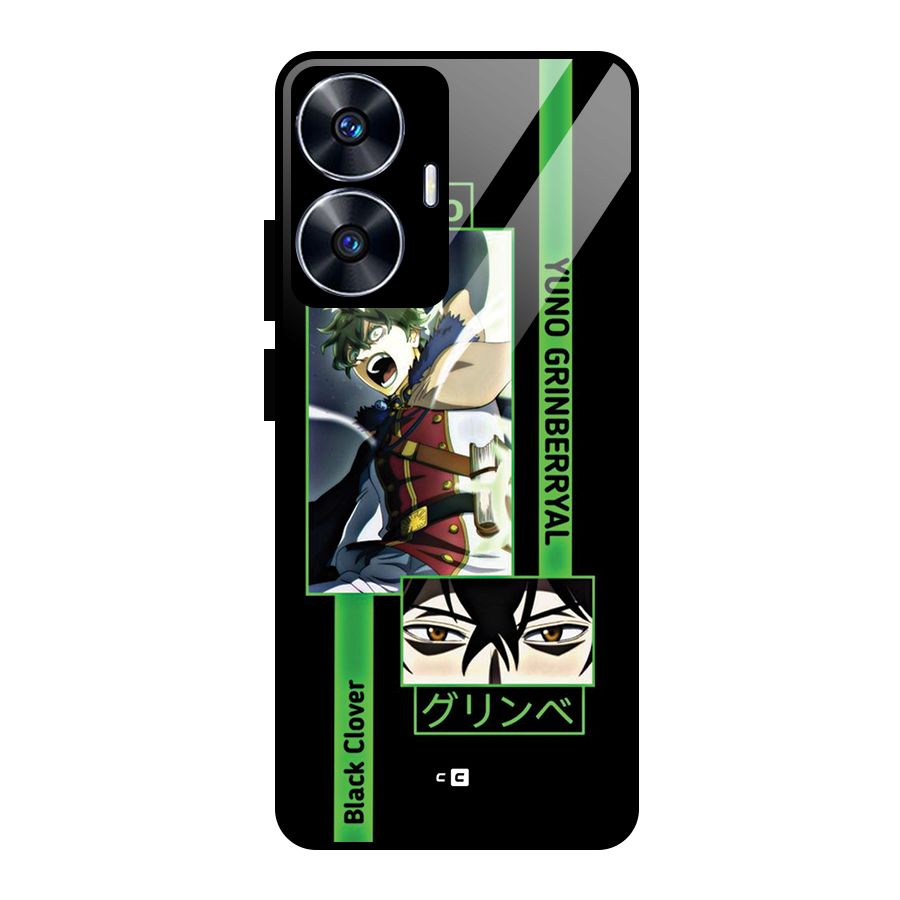 Yuno Black Clover Glass Back Case for Realme Narzo N55