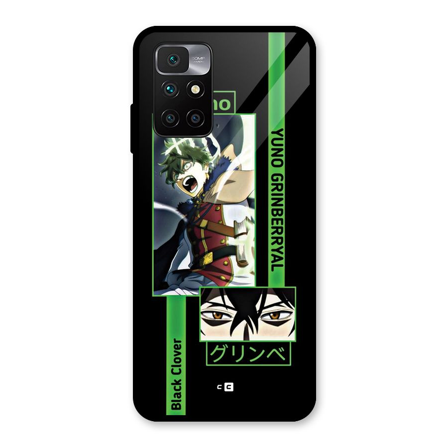 Yuno Black Clover Glass Back Case for Redmi 10 Prime