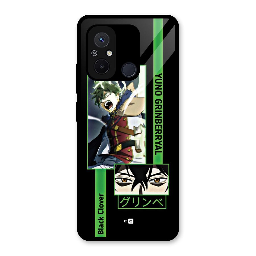 Yuno Black Clover Glass Back Case for Redmi 12C