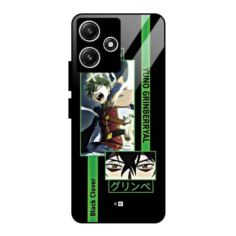 Yuno Black Clover Glass Back Case for Redmi 12 5G