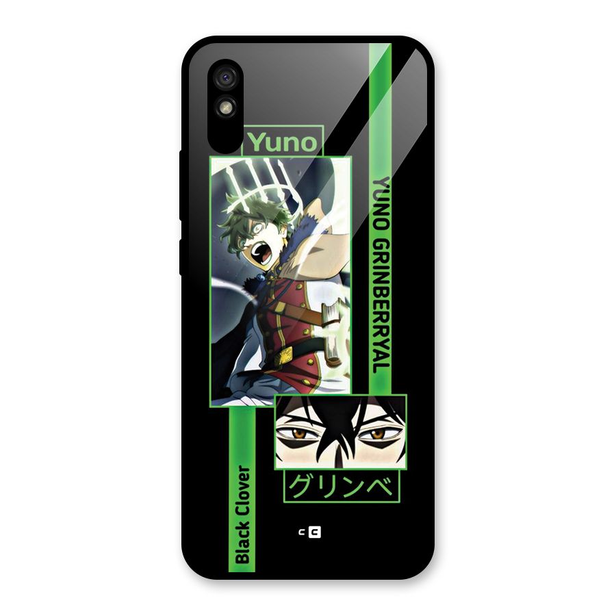 Yuno Black Clover Glass Back Case for Redmi 9A