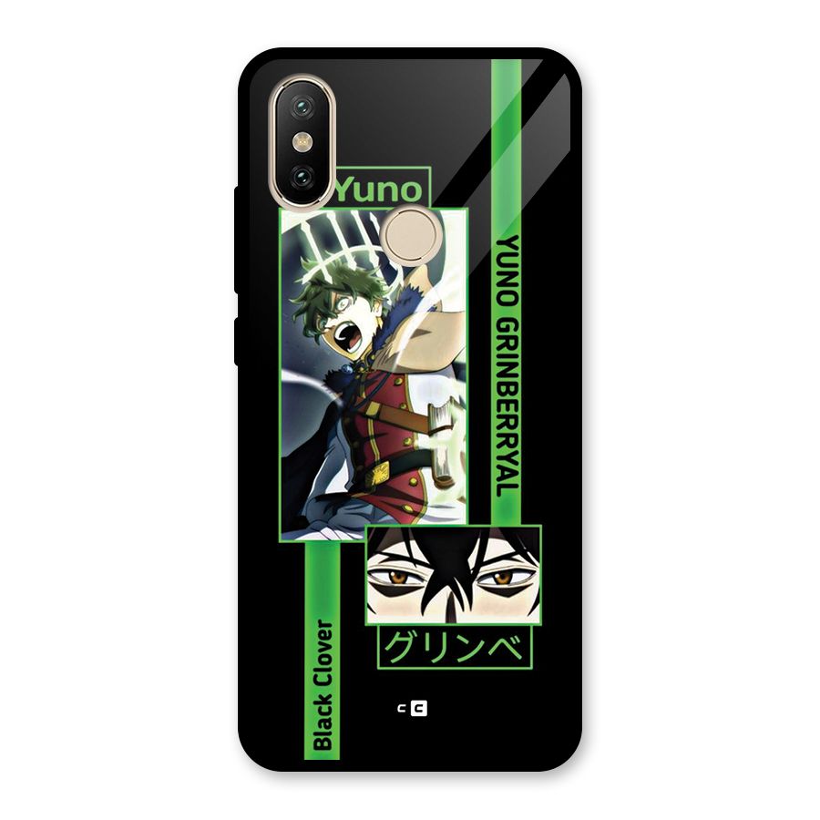 Yuno Black Clover Glass Back Case for Redmi A2
