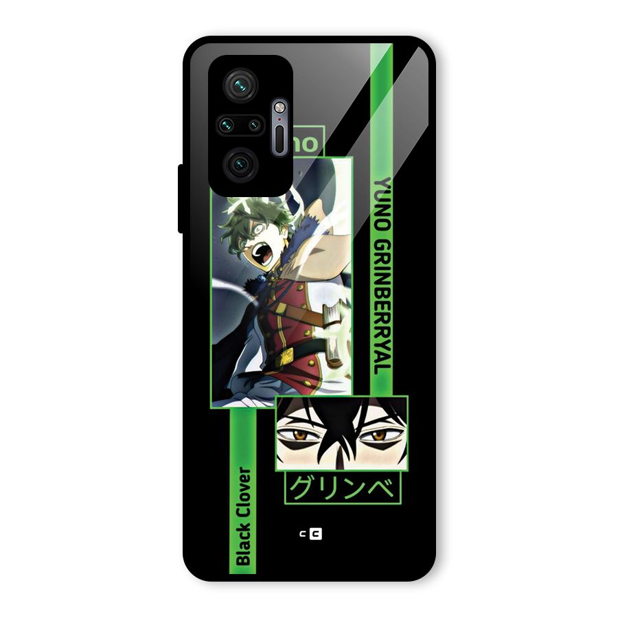 Yuno Black Clover Glass Back Case for Redmi Note 10 Pro