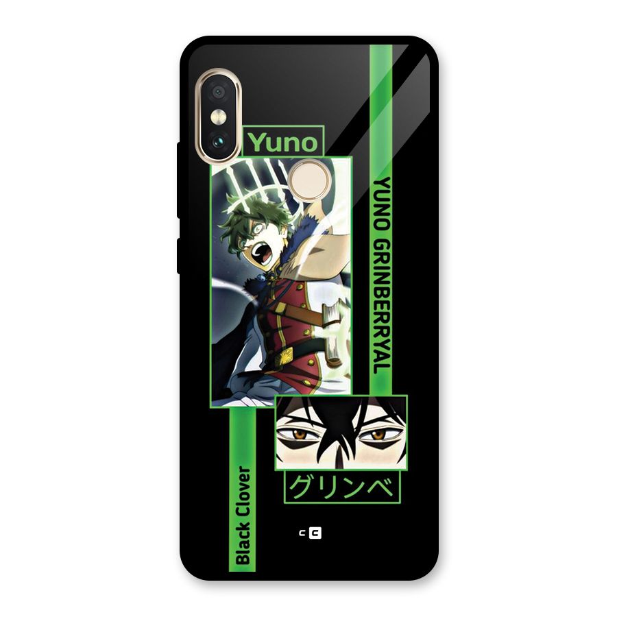 Yuno Black Clover Glass Back Case for Redmi Note 5 Pro