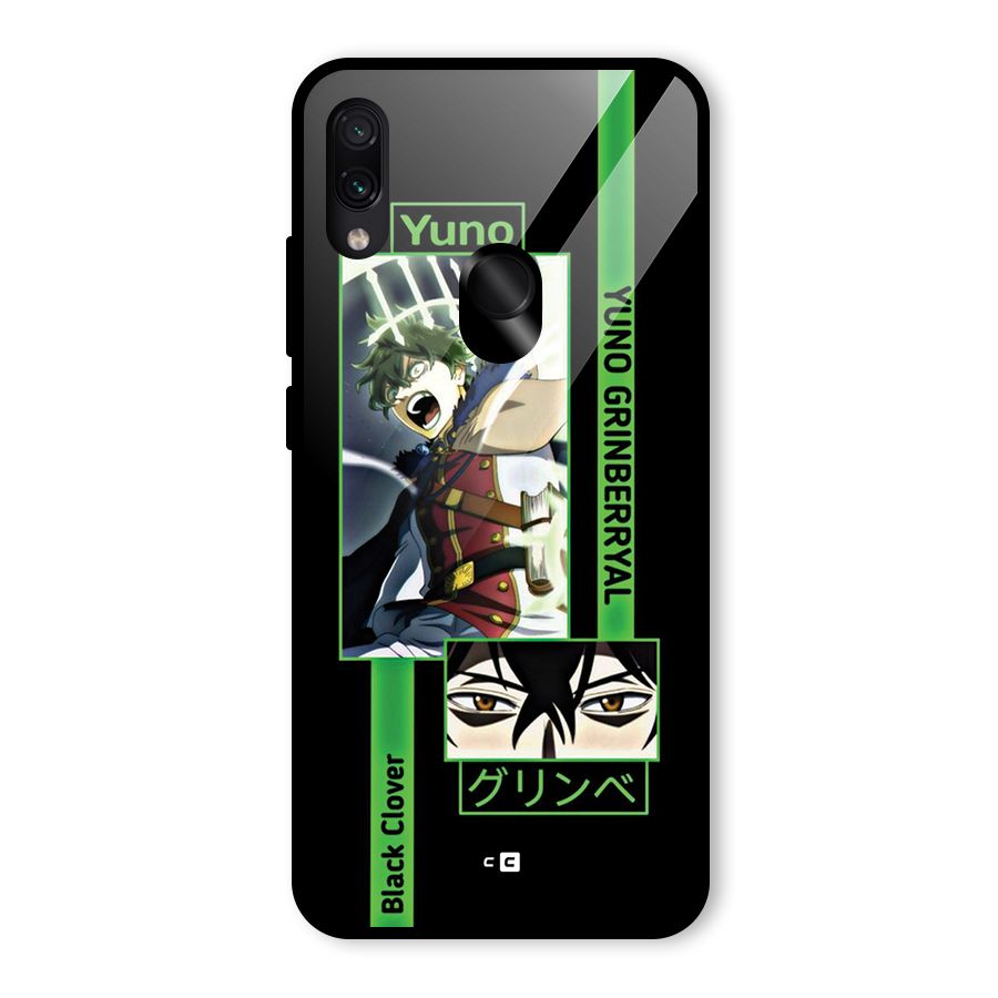 Yuno Black Clover Glass Back Case for Redmi Note 7 Pro