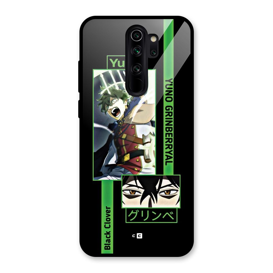 Yuno Black Clover Glass Back Case for Redmi Note 8 Pro
