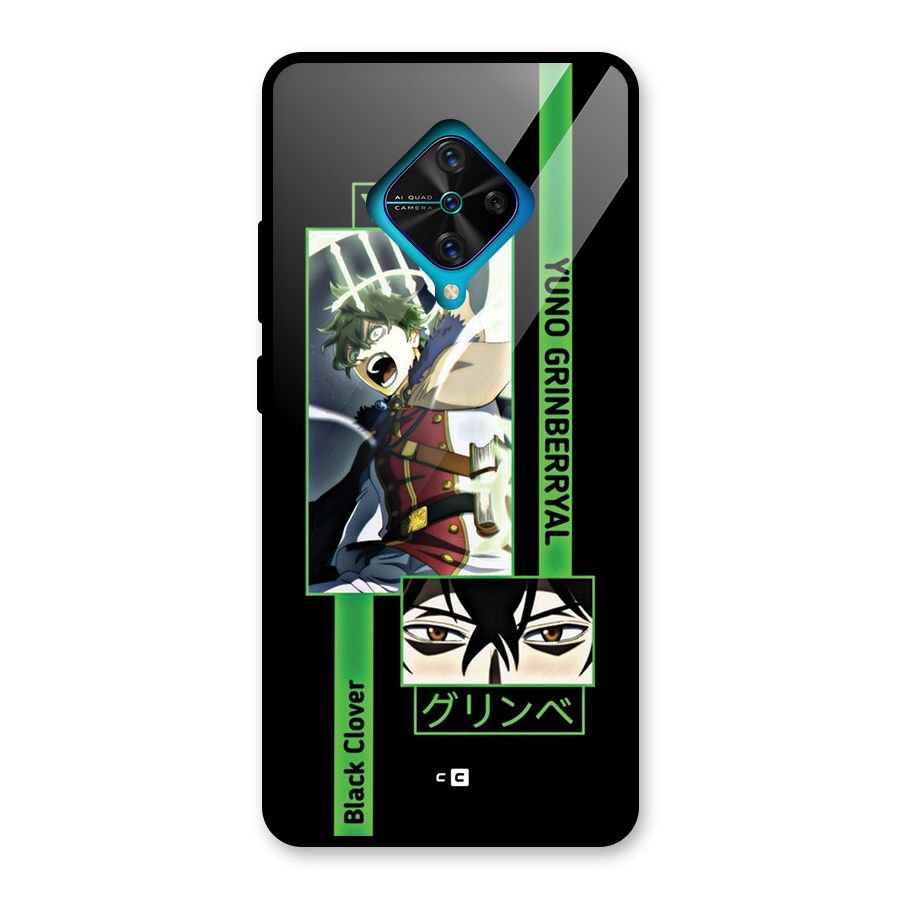 Yuno Black Clover Glass Back Case for Vivo S1 Pro