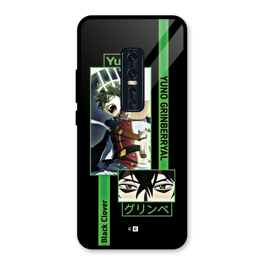 Yuno Black Clover Glass Back Case for Vivo V17 Pro