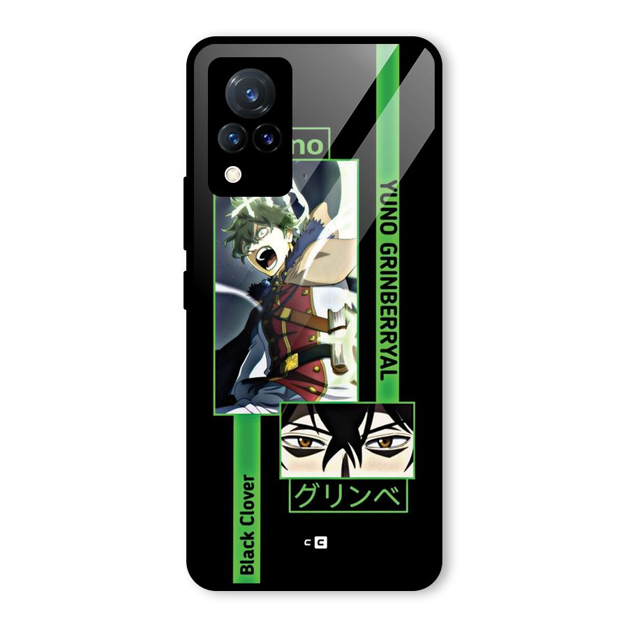 Yuno Black Clover Glass Back Case for Vivo V21 5G