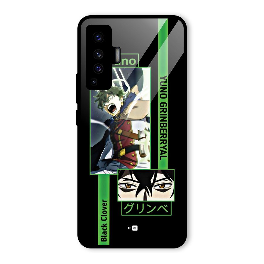 Yuno Black Clover Glass Back Case for Vivo X50