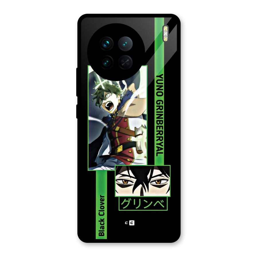 Yuno Black Clover Glass Back Case for Vivo X90