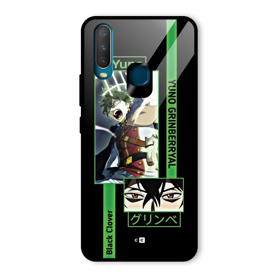 Yuno Black Clover Glass Back Case for Vivo Y17