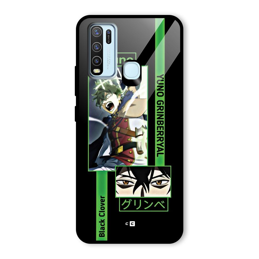 Yuno Black Clover Glass Back Case for Vivo Y30